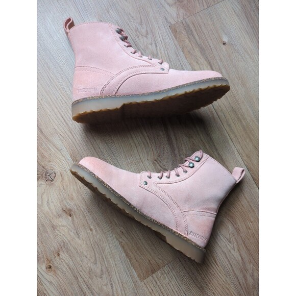 Birkenstock Bryson Combat Pink Suede Boots EU 41 Women 10-10.5 - Picture 9 of 12